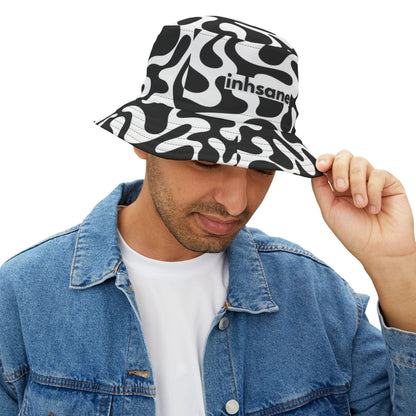 inhsane panda print bucket hat