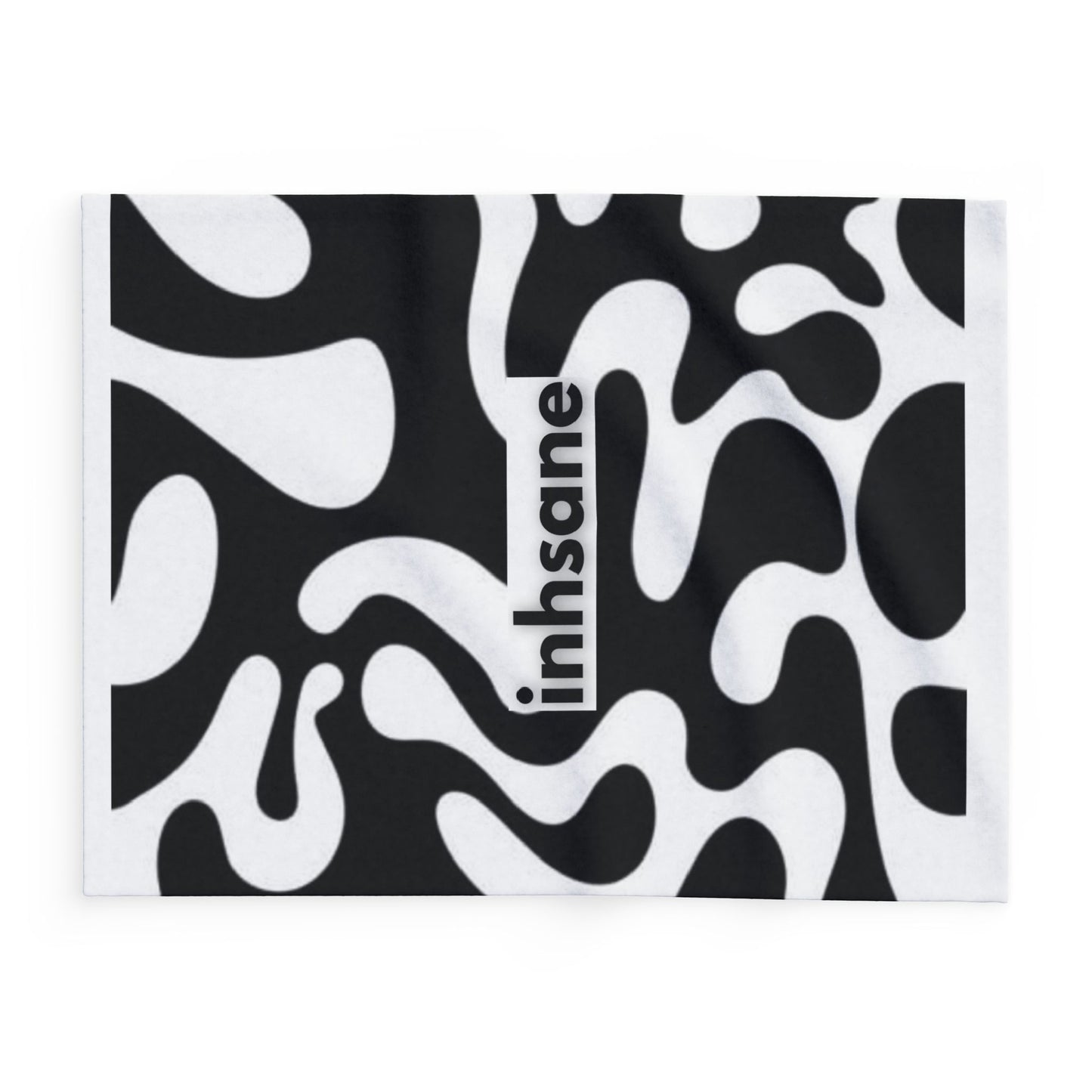 inhsane panda print fleece blanket