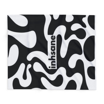 inhsane panda print fleece blanket