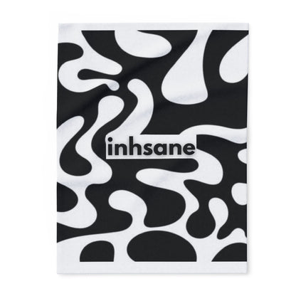 inhsane panda print fleece blanket