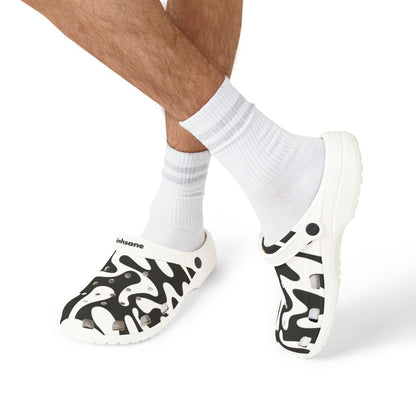 inhsane panda print foam clogs