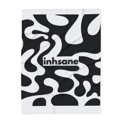 inhsane panda print fleece blanket