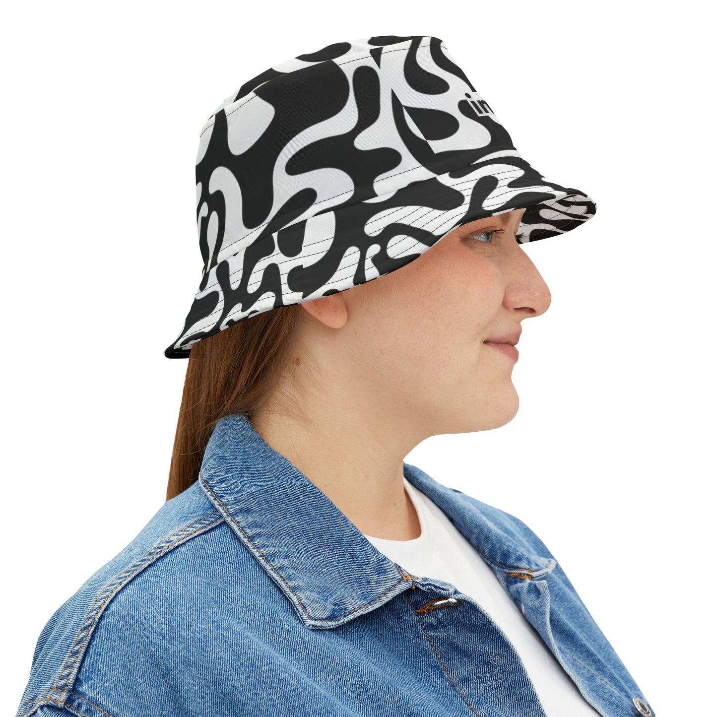 inhsane panda print bucket hat