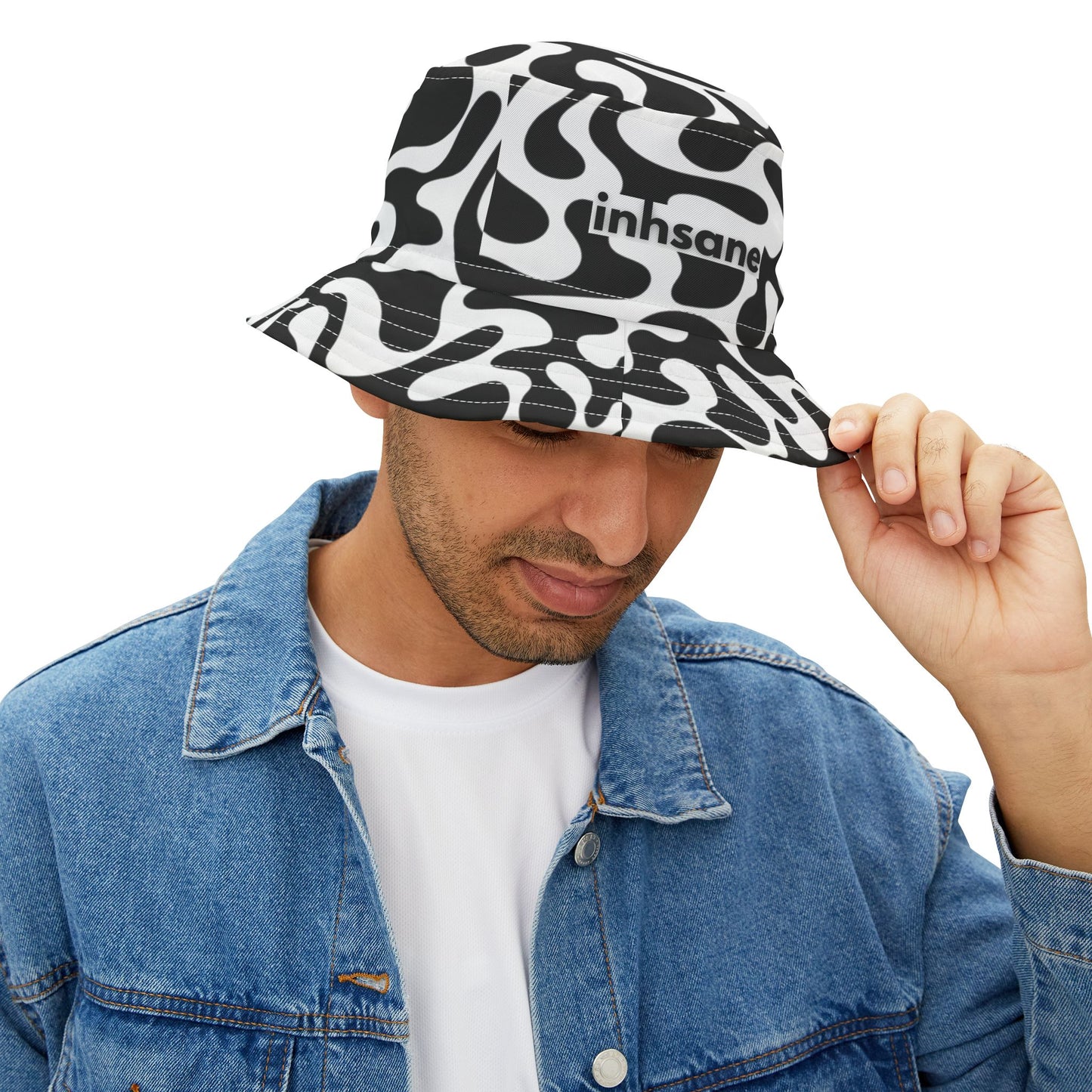 inhsane panda print bucket hat